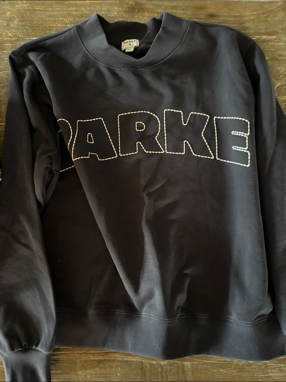Parke x Target navy mock neck Sweatshirt s/m NWOT